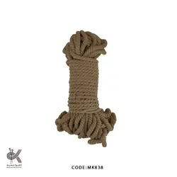 مکرومه کتان - 8 میل تابیده شکلاتی - متری - MK838