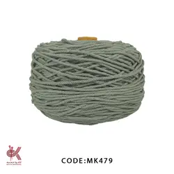 مکرومه کتان - 4 میل تابیده طوسی - MK479