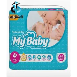 پوشک  سایز 4 + اکو مای بیبی 32 ع MB87 اقتصادی