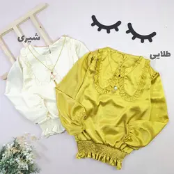شومیز یقه خرگوشی ساتن