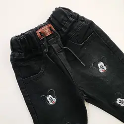 شلوار جین مشکی میکی موس