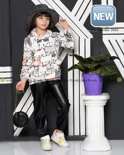 هودی شلوار کیف دار پیشی و تدی