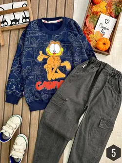 بلوز شلوار گارفیلد خندان