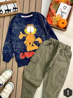 بلوز شلوار گارفیلد خندان