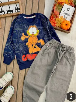 بلوز شلوار گارفیلد خندان