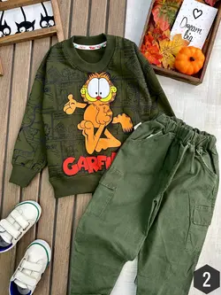 بلوز شلوار گارفیلد خندان