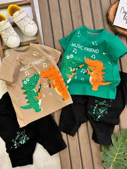 تیشرت شلوارک کروکدیل گیتاریست