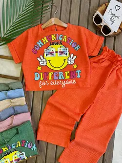 کراپ شلوار ایموجی عینکی