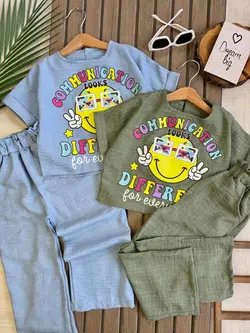 کراپ شلوار ایموجی عینکی