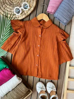 شومیز آستین چین دار