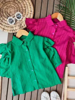 شومیز آستین چین دار