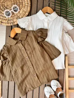 شومیز آستین چین دار