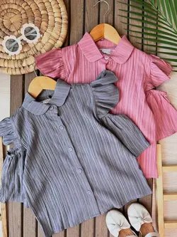 شومیز آستین چین دار