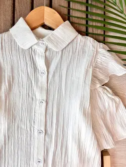 شومیز آستین چین دار