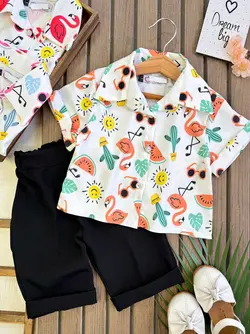 شومیز شلوارک فلامینگو