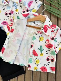 شومیز شلوارک فلامینگو