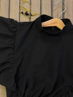 شومیز مشکی حلقه پرک