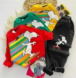 بلوز با شلوارلی پسرانه بچه گانه اسنوپی