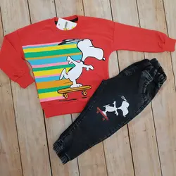 بلوز با شلوارلی پسرانه بچه گانه اسنوپی