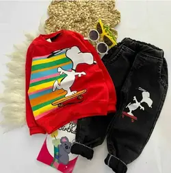 بلوز با شلوارلی پسرانه بچه گانه اسنوپی