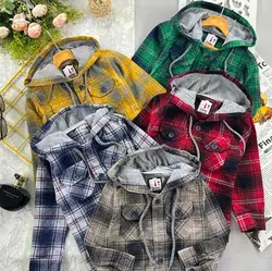 بلوز کلاهدار(هودی ) چهارخونه پشمی