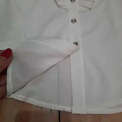 شومیز سفید مجلسی دخترانه