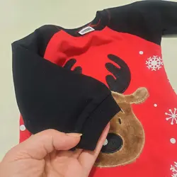 رامپر بچه گانه طرح گوزن یلدایی