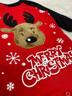 رامپر بچه گانه طرح گوزن یلدایی