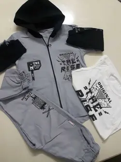 سه تیکه پسرانه کتان مجلسی