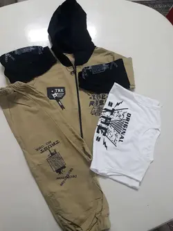 سه تیکه پسرانه کتان مجلسی