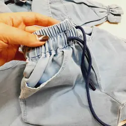 بلوز شلوار دمپا گشاد جین دخترانه شیک