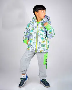 کاپشن دایناسور پسرانه کلاه سرخود