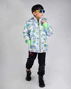 کاپشن دایناسور پسرانه کلاه سرخود