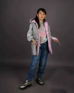 پافر دخترانه دورو طرح تکشاخ