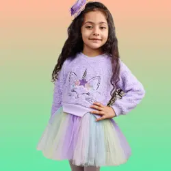 پیراهن مجلسی تدی مدل تک شاخ