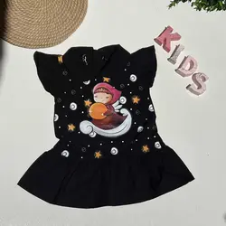 پیراهن سارافون محرمی دخترانه با طرح یارقیه