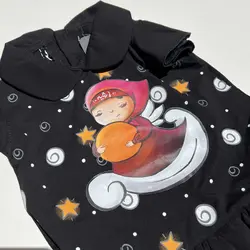 پیراهن سارافون محرمی دخترانه با طرح یارقیه