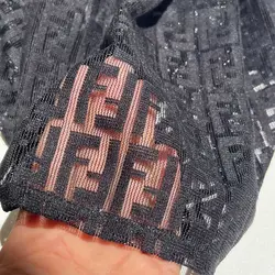 پیراهن توری مشکی دخترانه فندی