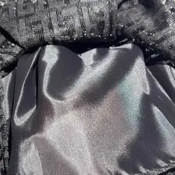 پیراهن توری مشکی دخترانه فندی