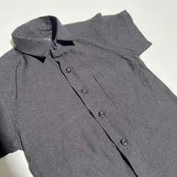 پیراهن پسرانه مشکی محرمی یقه دار