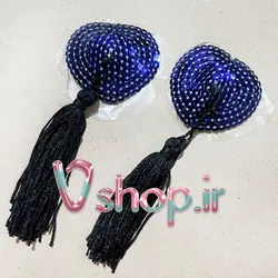 نیپل قلب پولک دار بنفش