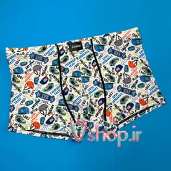 شورت مردانه نیم پا با لایه نخی