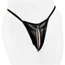 شورت زنانه فاق باز لاتکس زنجیردار