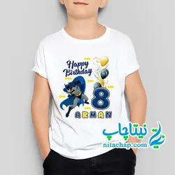 تیشرت تولد پسرانه تم بتمن کد4