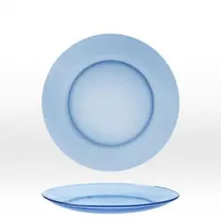 بشقاب برنج خوری آبی ساده دورالکس فرانسه