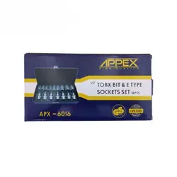 مجموعه 16 عددی سری آچار بیت اپکس کد APX6016
