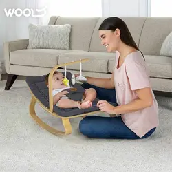 گهواره چوبی نوزاد قابل حمل مدل Kiwi Wooly