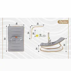 گهواره چوبی نوزاد قابل حمل مدل Kiwi Wooly