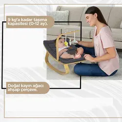 گهواره چوبی نوزاد قابل حمل مدل Kiwi Wooly