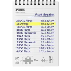 پازل 500 تکه آناتولین گربه و کتاب کد 3618 Anatolian